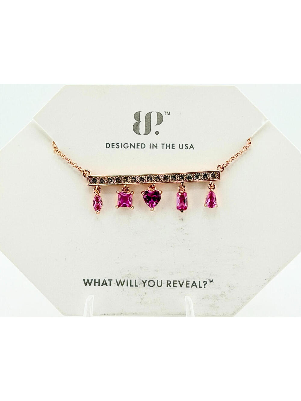 Bomb Party Heart RBP5894 "Love That Lasts" Pink Corundum on Rose Gold RETRO HTF